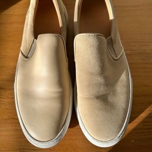 GREATS x Nick Wooster Leather & Suede Nude Platform Sneakers (WORN ONCE)